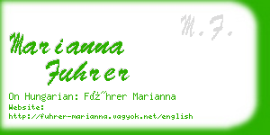 marianna fuhrer business card